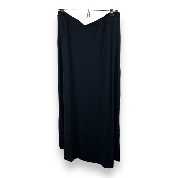 Large Bobeau Black Maxi Skirt Stretch Opaque  Goth Classic Fall - Picture 1 of 9